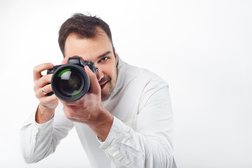 Fototapeta premium Young man photographer