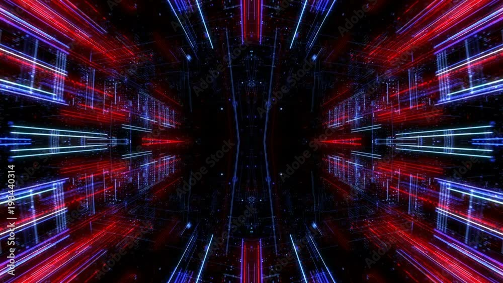 Poster abstract digital abstract virtual city. scanning city for hackers attack concept. software developer
