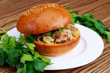 the homemade hamburger