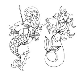 Мифические существа русалочки. Русалки под водой