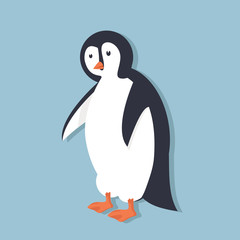 Funny Penguin bird  cartoon vector