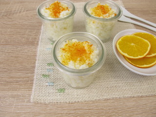 Milchreis mit Orangenzucker