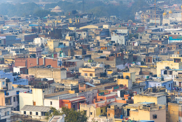 Panoramic view of the old part of Delhi or New Delhi in India