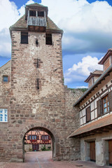 Fototapeta na wymiar Wangen. Porte basse, entrée de la ville. Alsace, Bas Rhin. Grand Est