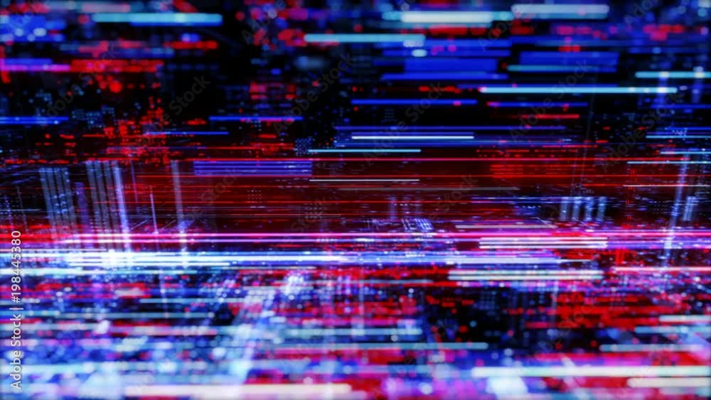 Poster abstract digital abstract virtual city. scanning city for hackers attack concept. software developer