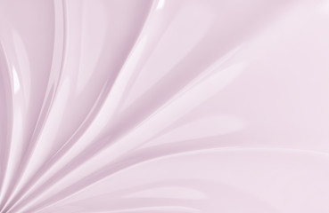 White silk drapery and fabric background. 3d render