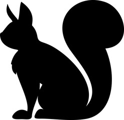 Silhouette of squirrel