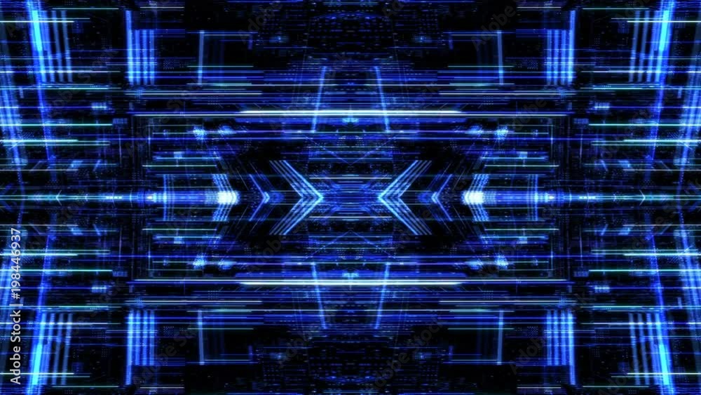Poster abstract technology pattern with connecting lines and dots. digital scientific, matrix particles gri
