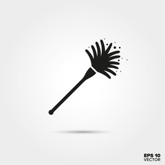 Duster vector icon. Housework and cleaning symbol. 