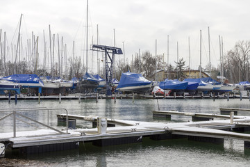 Fototapeta na wymiar Harbor at Balaton