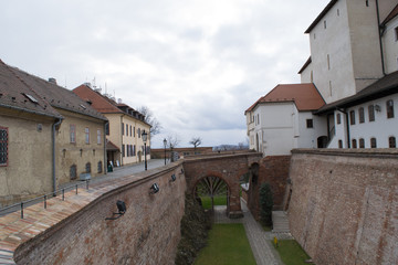 Fototapeta na wymiar Fortifications within Spilberk Castle in Brno, Czech Republic
