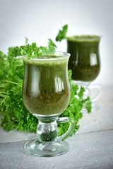 Fresh and healthy green smoothie