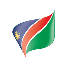 Fototapeta premium Namibia flag, vector illustration