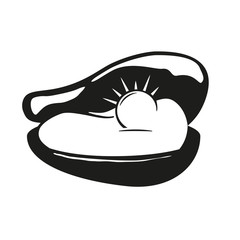 Pearl in an oyster vector illustration