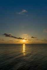 Sunset sky on the lake