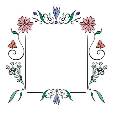 A frame of flowers 