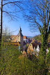 Obraz premium Landsberg am Lech mit dem schönen Schmalzturm