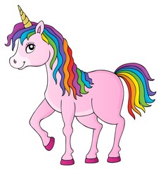 Obraz na płótnie Canvas Happy unicorn topic image 1