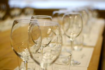 Glasses on the table