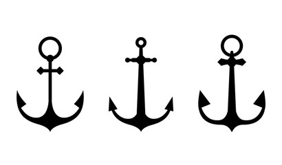 Anchors isolated on white background.