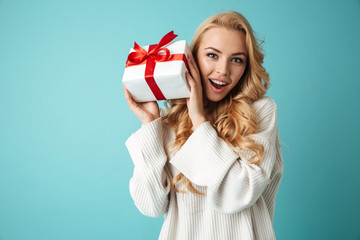 Fototapeta premium Portrait of a beautiful young blonde woman