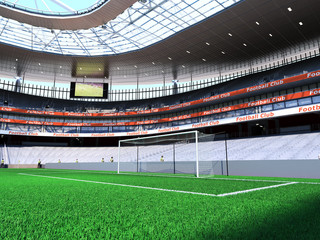 Fototapeta na wymiar footboll stadium 3d rendering the imaginary soccer arena