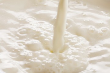 Pouring white milk