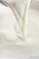 Pouring white Milk