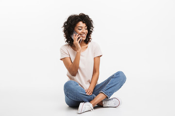 Portrait of pretty young afro american woman