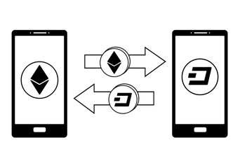 exchange between ethereum and dash in the phone