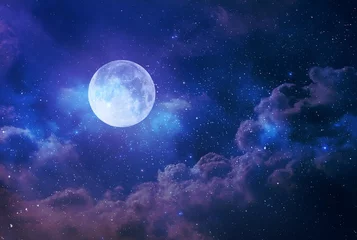 Abwaschbare Fototapete Vollmond Blick auf den Mond