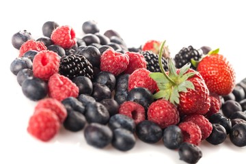 Mixed colorful berries