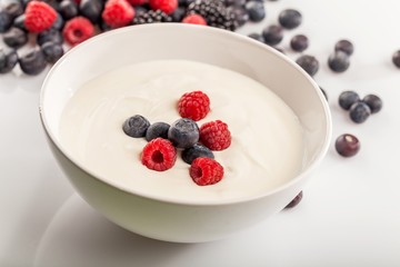 Mixed Berries with Cream