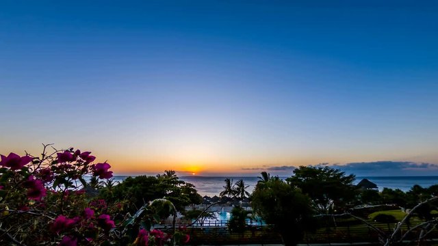 Beautiful sunset in Zanzibar