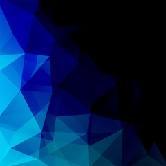 Obraz premium Abstract geometric style blue background. Blue, black colors. Vector illustration