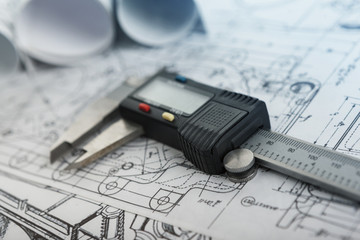 Caliper on technical plans