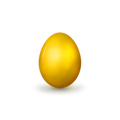 Vector gold realistic egg.