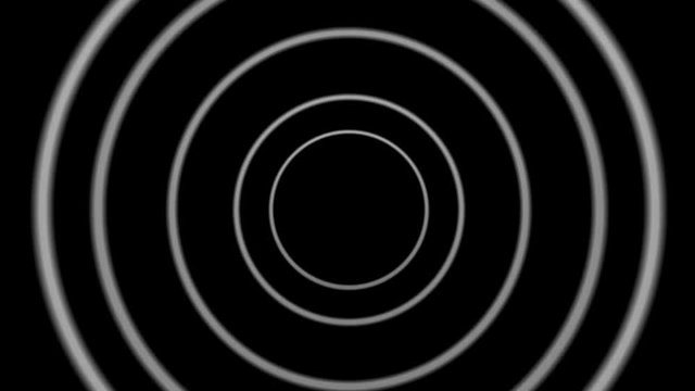 circles motion background black and white scene with space in the midle