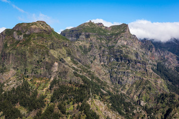 Fototapeta na wymiar Nuns Valley from Eira do Serrado viewpoint, Madeira, Portugal