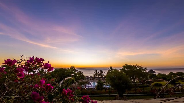 Beautiful sunset in Zanzibar