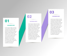 Business infographics template multicolor 3 steps