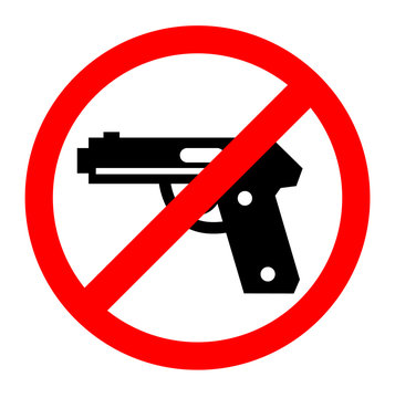 No gun sign symbol, cevtor prohibition