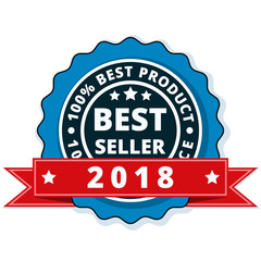 Best Seller 2018 label illustration