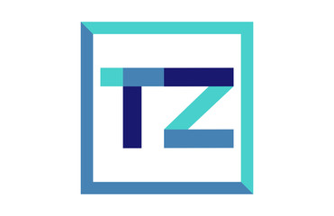 TZ Square Ribbon Letter Logo