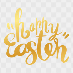 Happy Easter Calligraphy with Abstract Bunny Ears. ideal