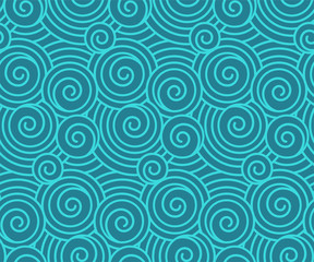 Fototapeta na wymiar Seamless waves pattern