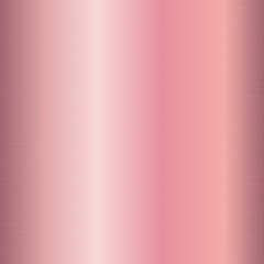 Plate with a pink gold texture. Vector illustration with a metallic background