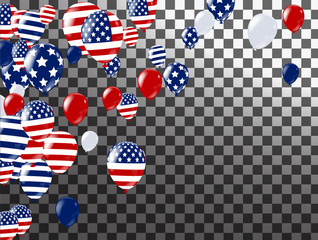 Happy 4th of July holiday banner. USA Independence Day Celebration Banner. National American Greeting. Vector