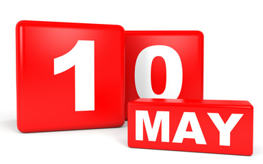 May 10. Calendar on white background.