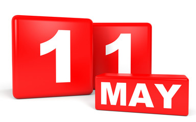 May 11. Calendar on white background.